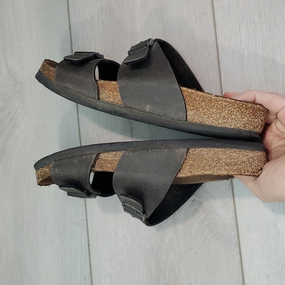 Birkenstock Women Comfort Sandals Slide 2 strap Sandals Flats shoes sz 37/6 - Picture 11 of 12